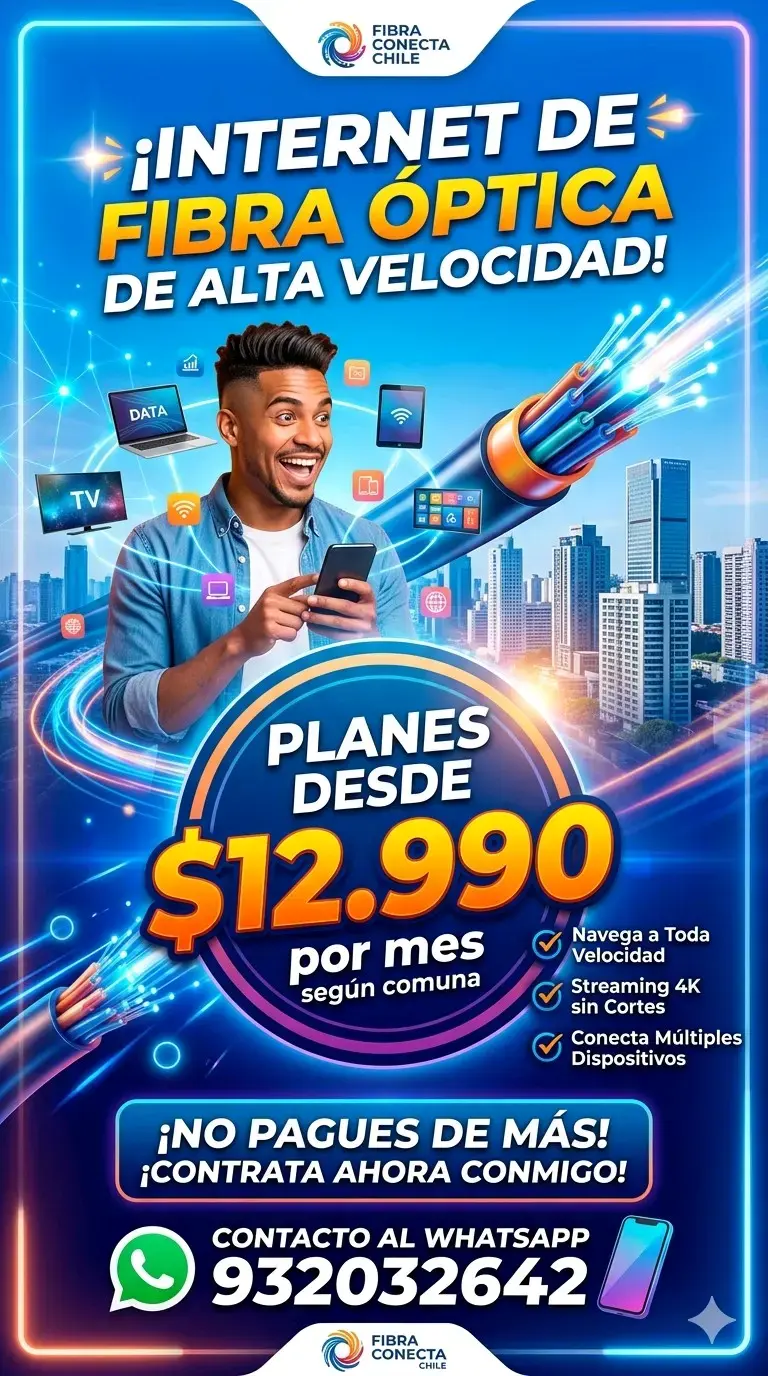 Internet fibra óptica alta velocidad