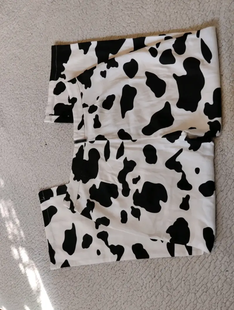 Pantalones wideleg print de vaca - 5