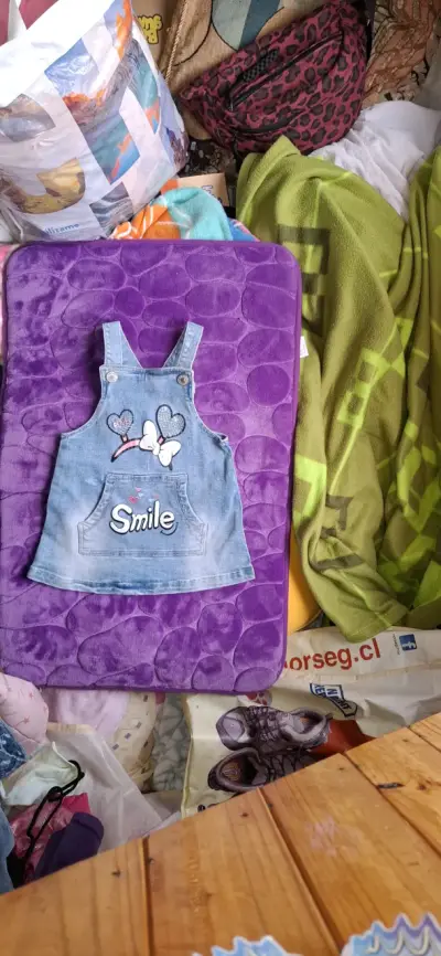 Jardinera mezclilla infantil con dibujo - miniatura 1