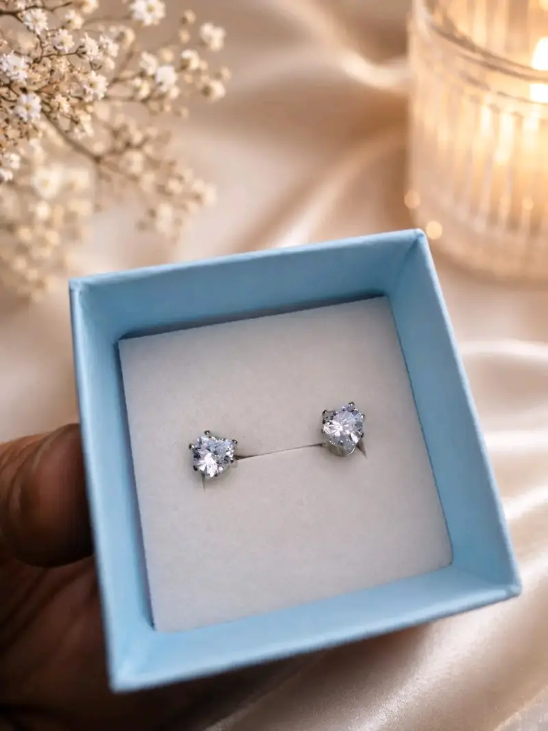 Aros de plata brillantes
