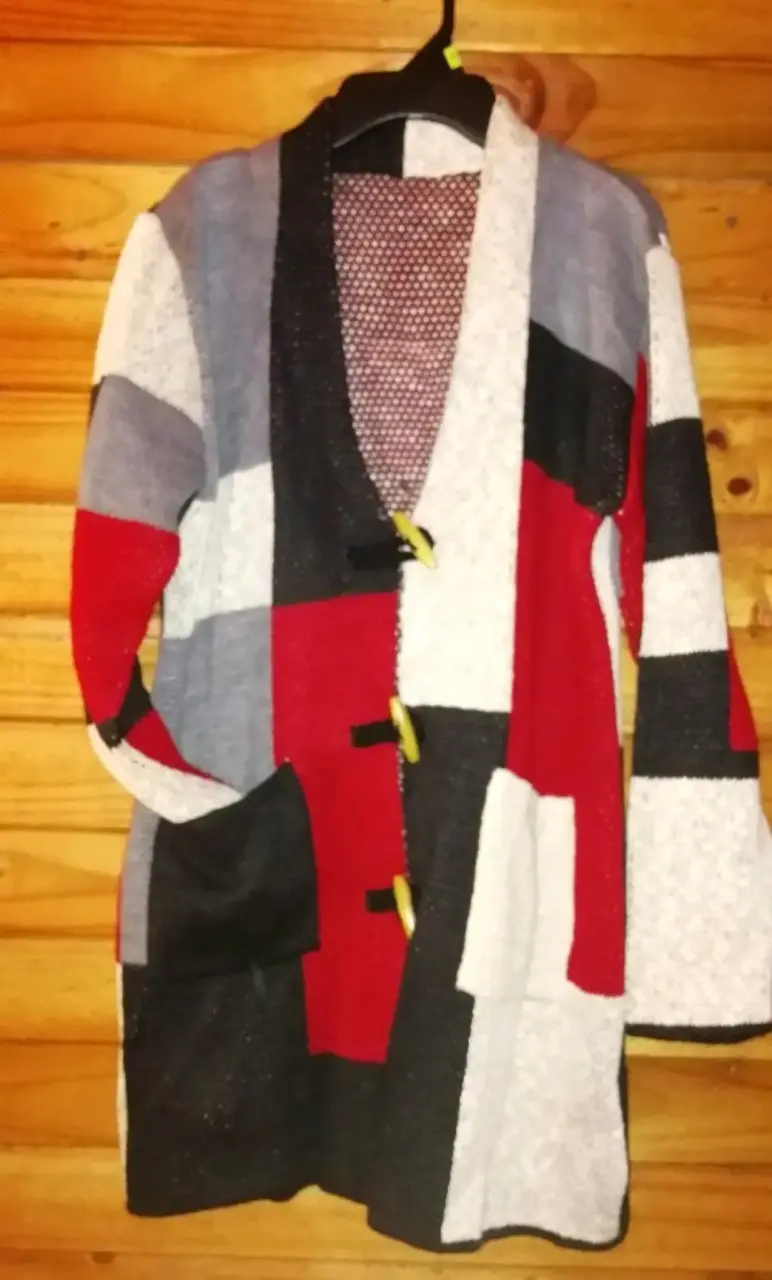 Cardigan patchwork colores