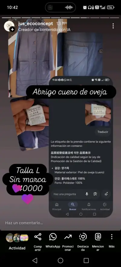 Abrigo de cuero de oveja - miniatura 1