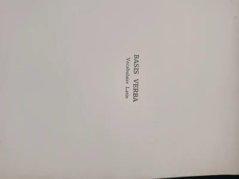 Libro Basis Verba 1960 - 2