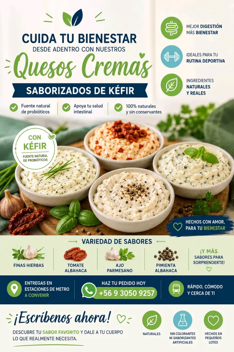 Quesos cremas saborizados