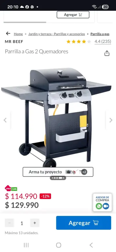 Parrilla a gas Mr. Beef - miniatura 3