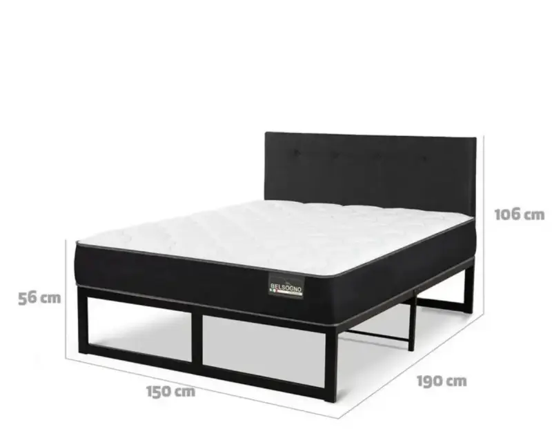 Cama 2 plazas+colchon belsogno - 3