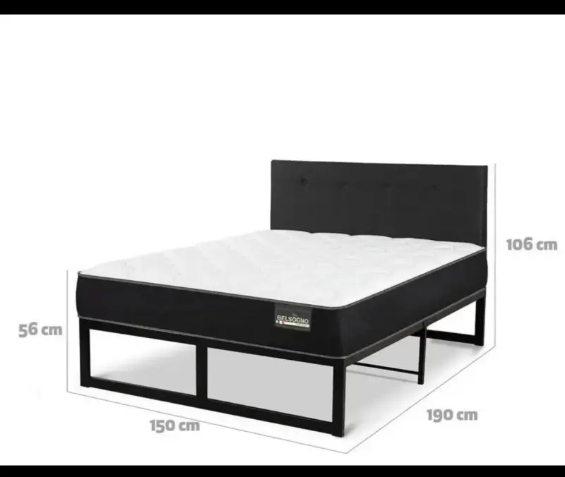 Cama 2 plazas+colchon belsogno - 4