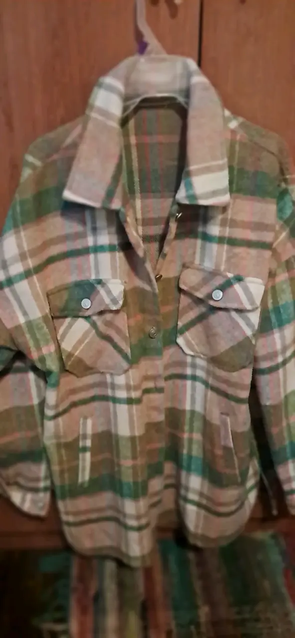 Chaqueta leñadora de lana a cuadros