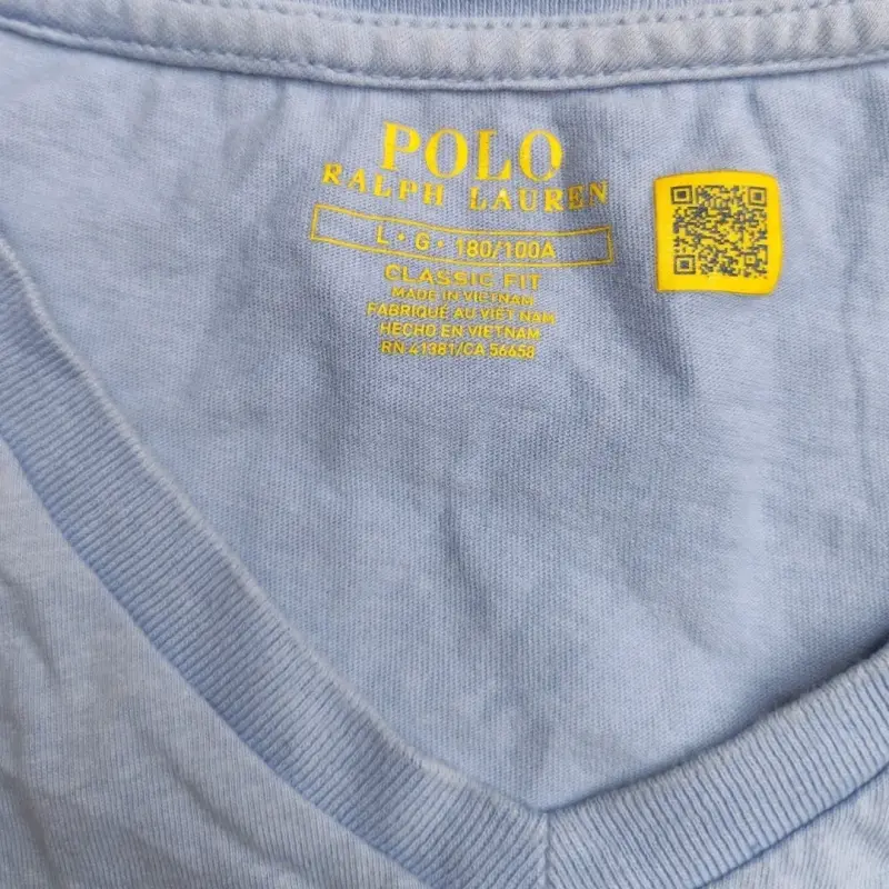 Polera azul claro de algodón - 2