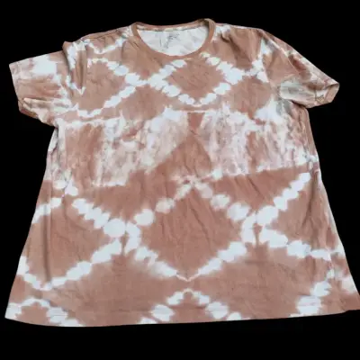 Polera tie-dye marrón y blanca - miniatura 1