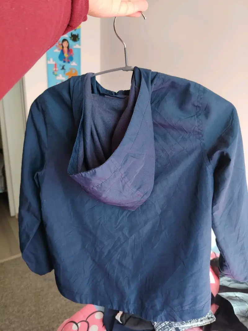 Chaqueta azul niña con capucha - 2