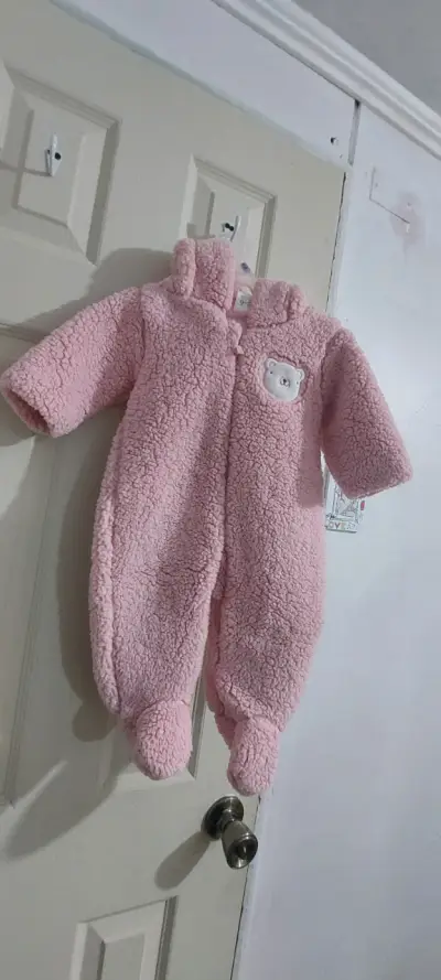 Enterito polar rosa para bebé - miniatura 1