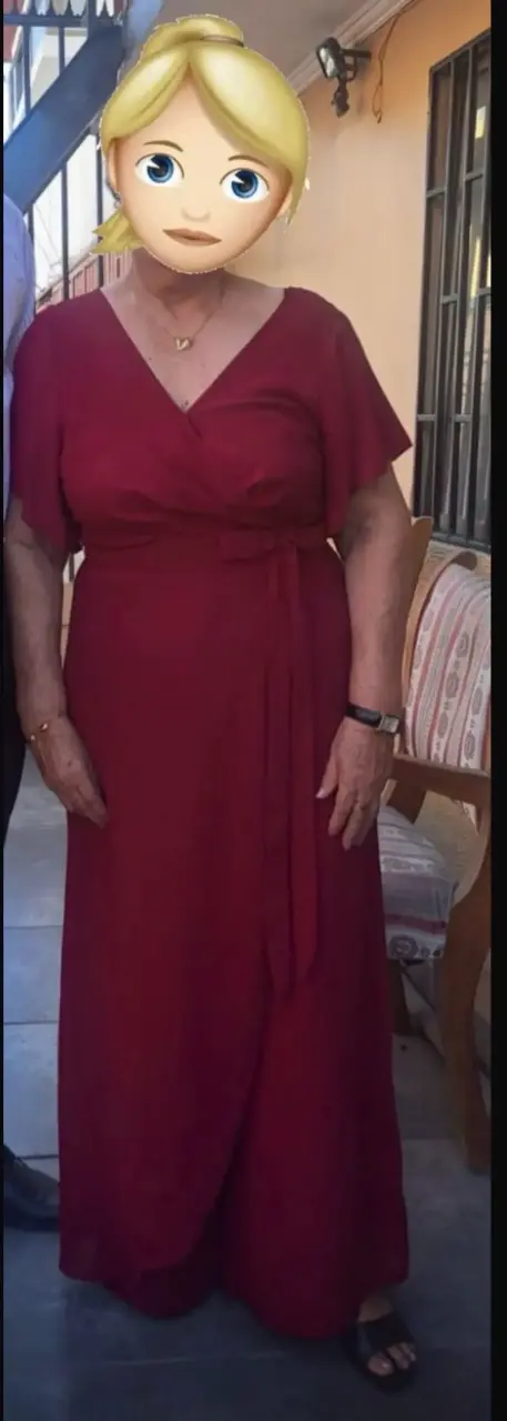 Vestido largo rojo elegante - 2