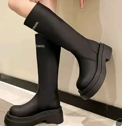 Botas negras de caña alta - miniatura 1