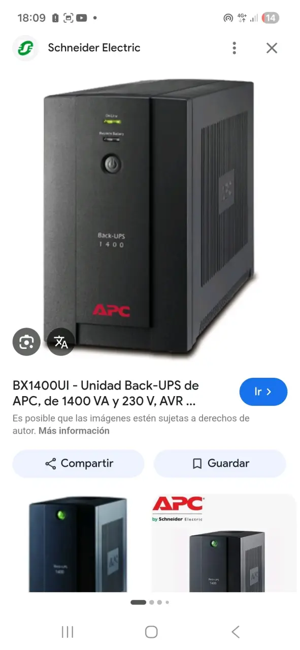 UPS APC Back-UPS 1400VA