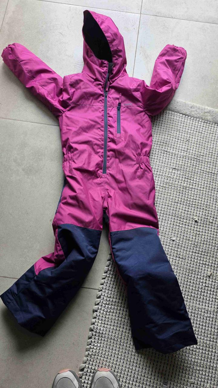 Enterito impermeable infantil fucsia y azul - 1