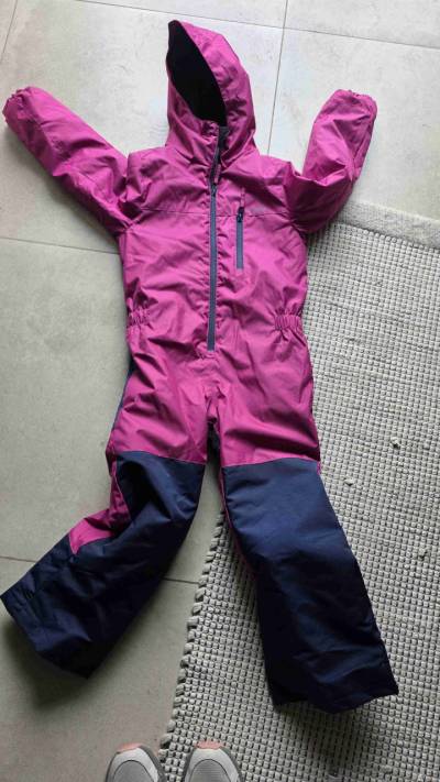 Enterito impermeable infantil fucsia y azul - miniatura 1