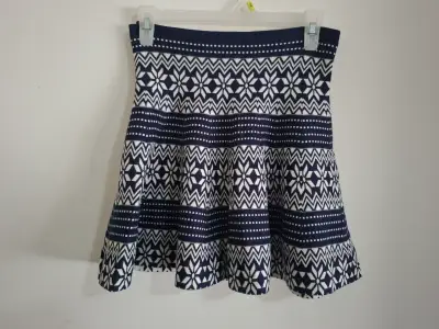 Falda de lana azul y blanca - miniatura 1