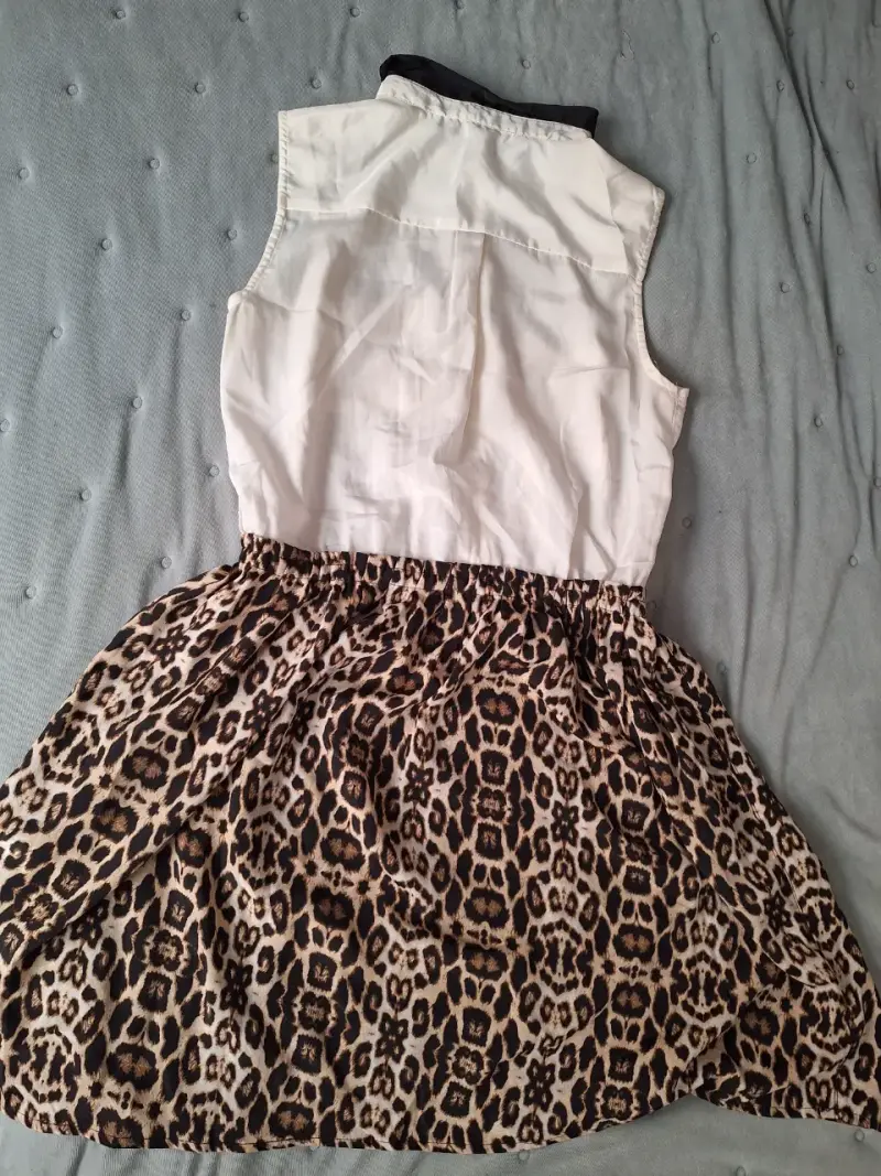 Vestido blusa y falda leopardo - 4