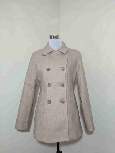 Abrigo beige de botones - miniatura 1