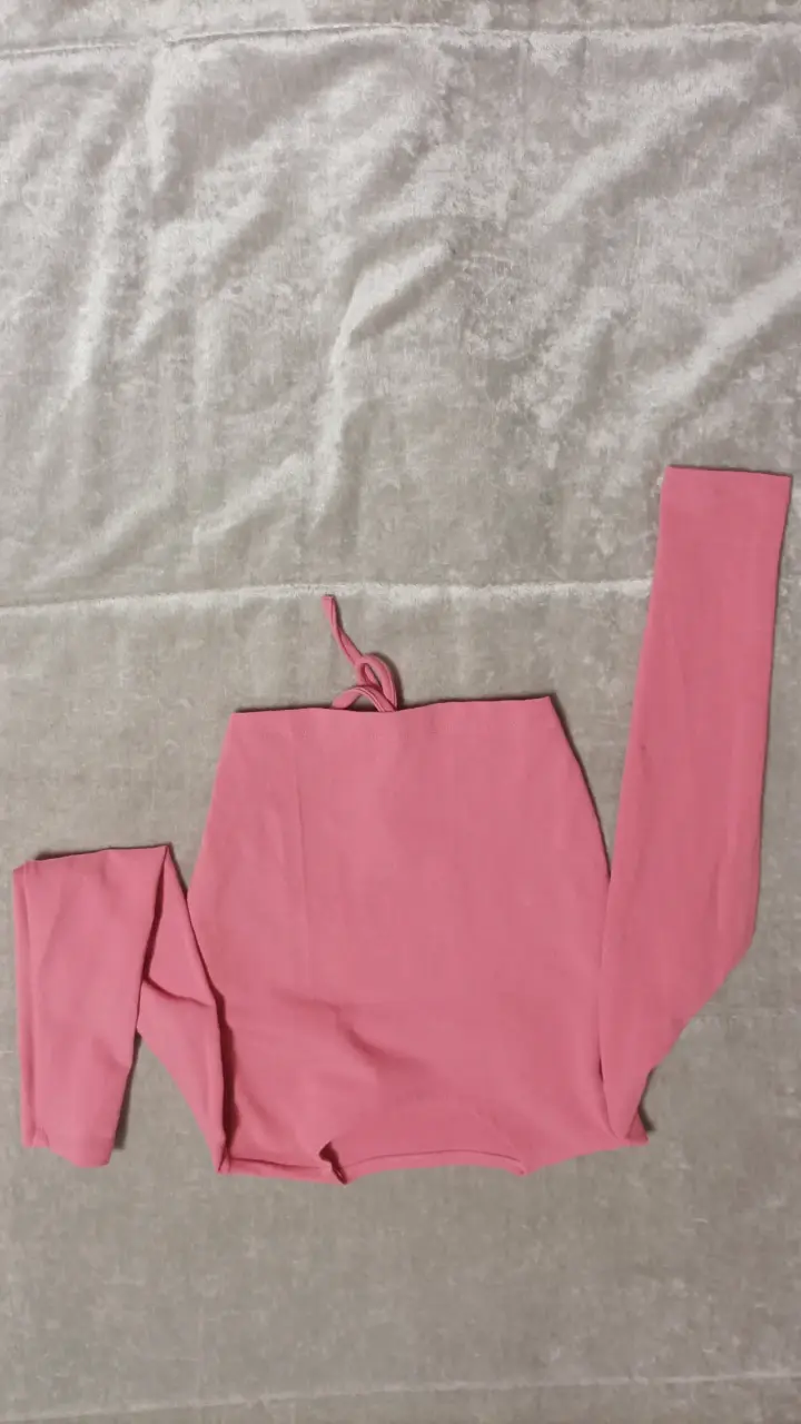 Polera manga larga rosada - 1