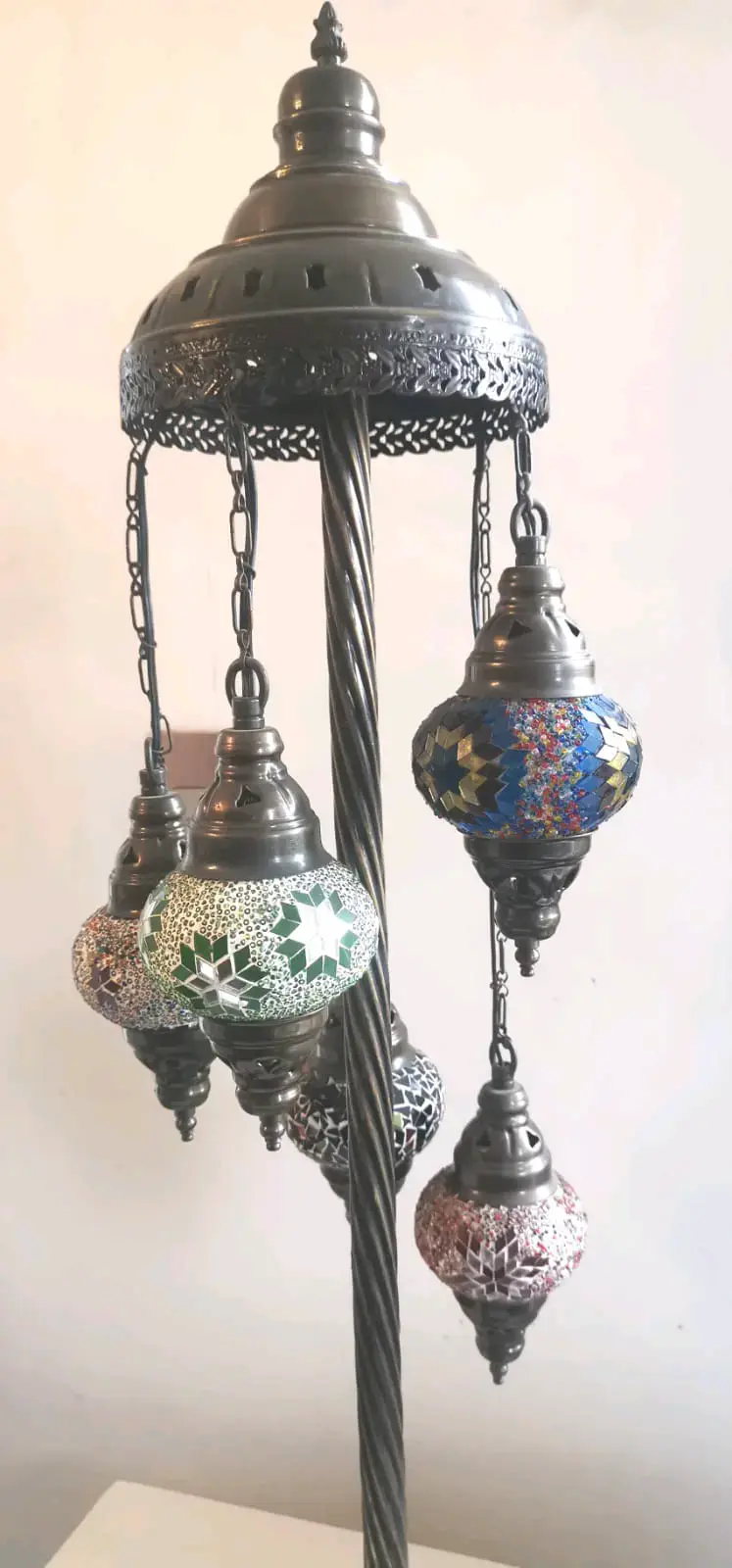 Lámpara Turca con colgante de mosaico - 1