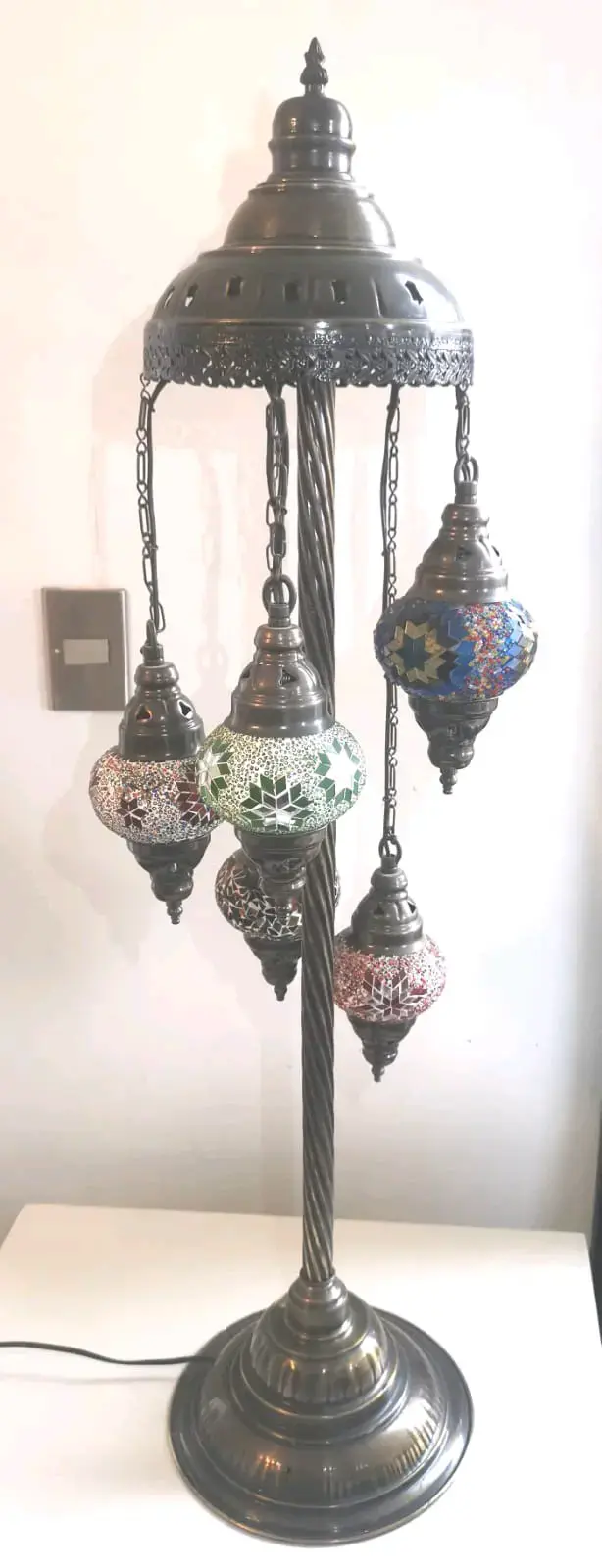 Lámpara Turca con colgante de mosaico - 2