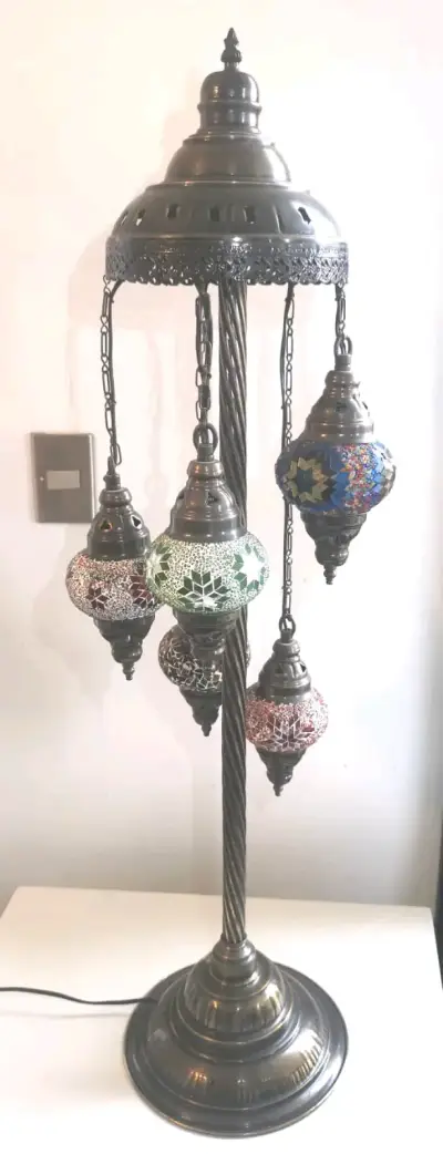 Lámpara Turca con colgante de mosaico - miniatura 2