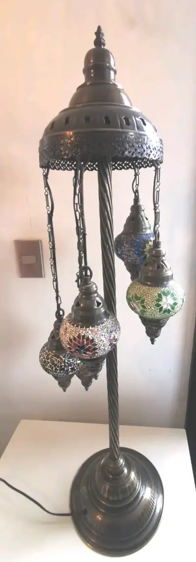 Lámpara Turca con colgante de mosaico - miniatura 3