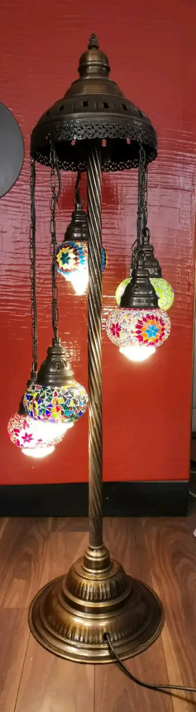 Lámpara Turca con colgante de mosaico - miniatura 4