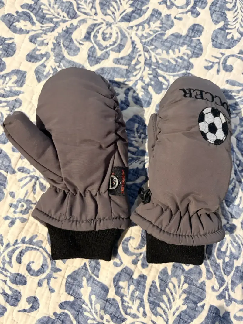 Mitones grises para niños - 1