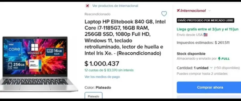 Hp 840  i7.  16 Ram - 6