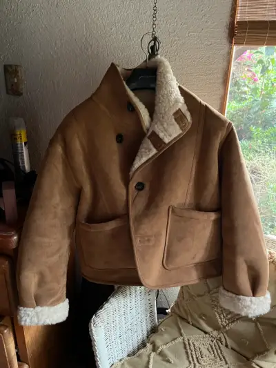 Chaqueta de lana beige - miniatura 2