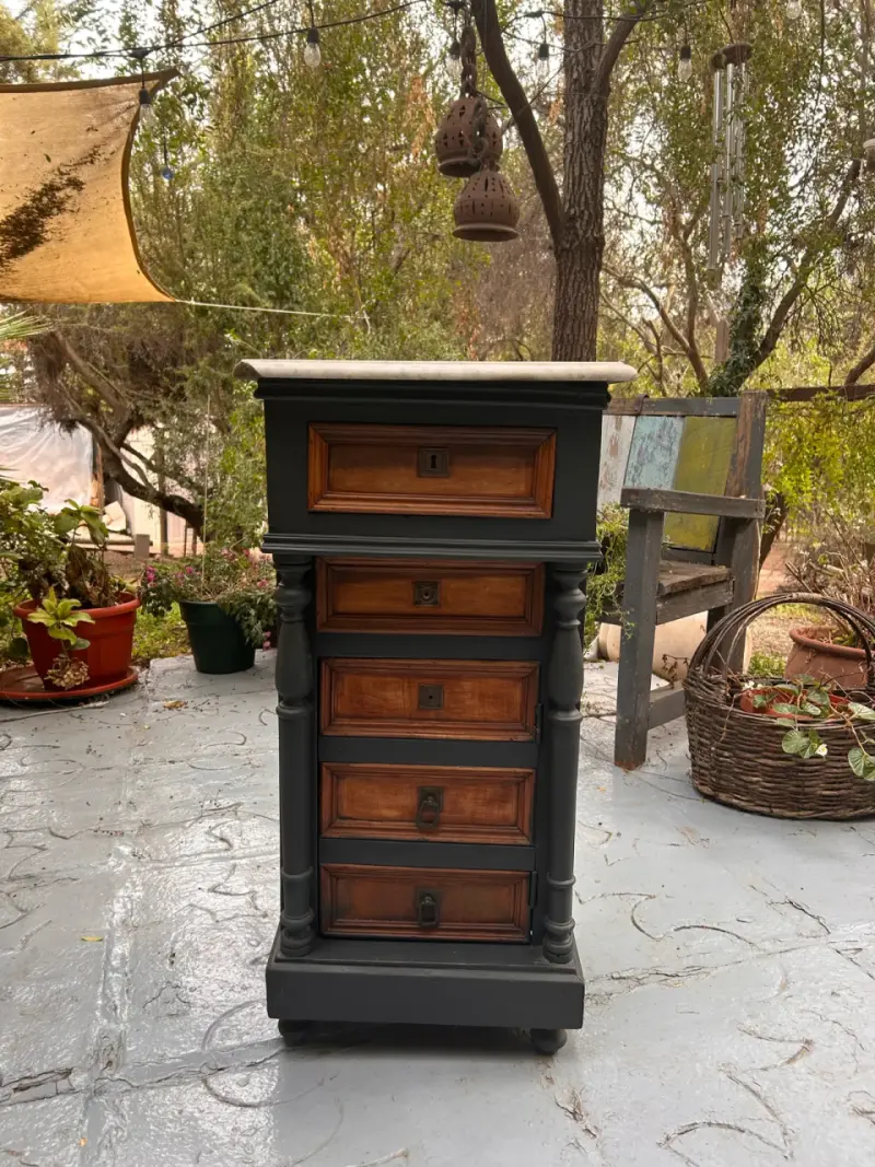 Cajonera de madera vintage - 1