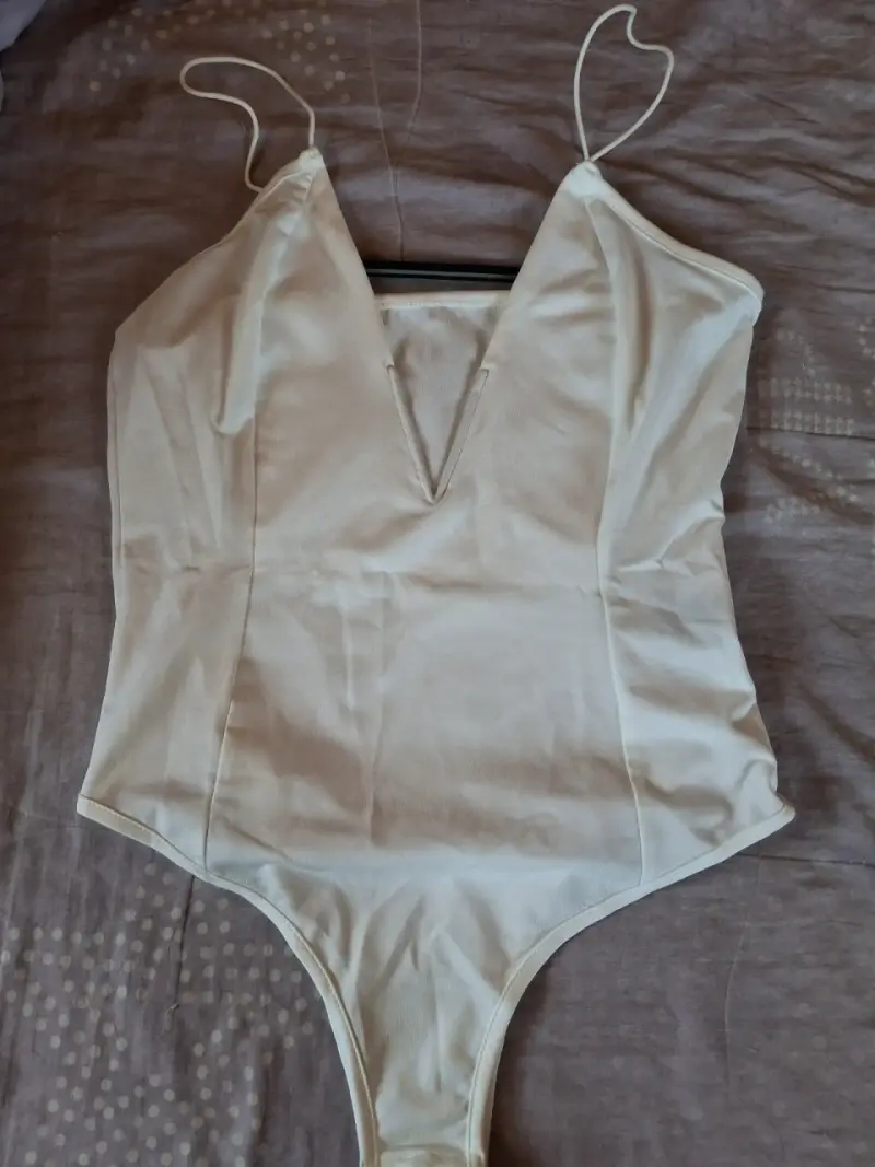 Body blanco con tirantes - 1