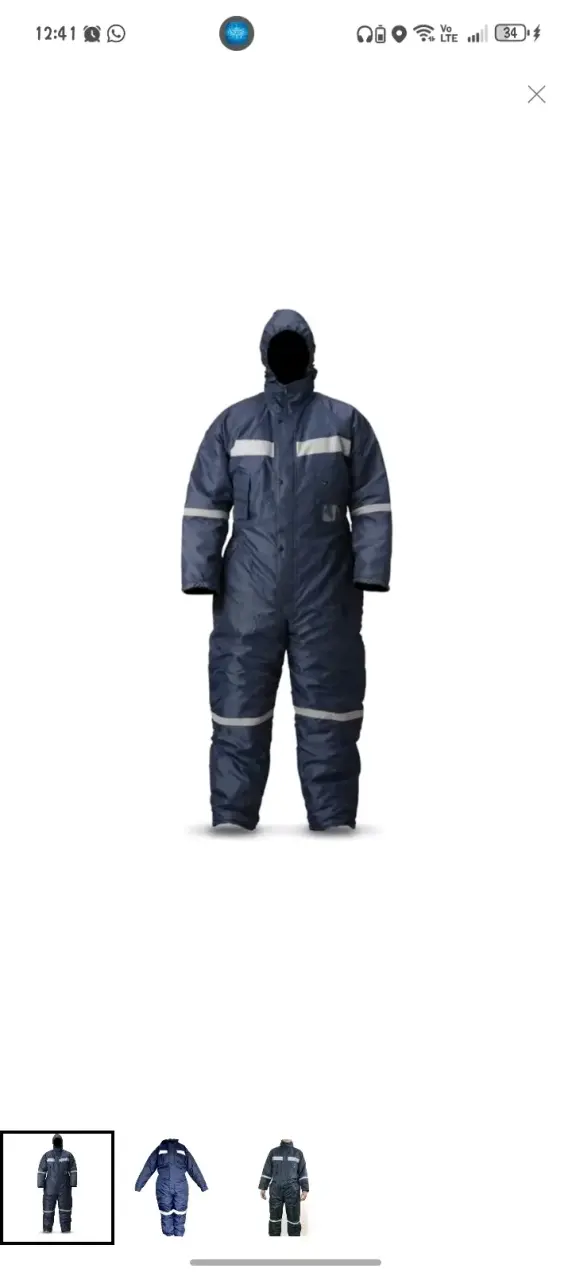 Overall azul impermeable