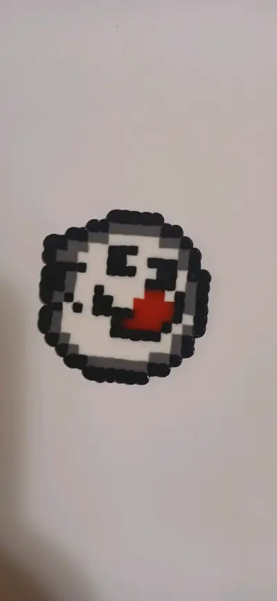 Set Imanes Boo Mario Bros Fantasma Pixel Art Hama - miniatura 2