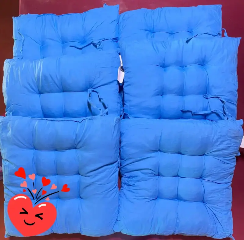 Cojines de asiento azul