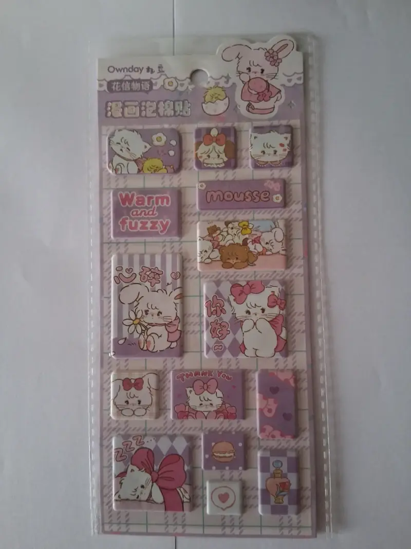 Set de stickers gatito