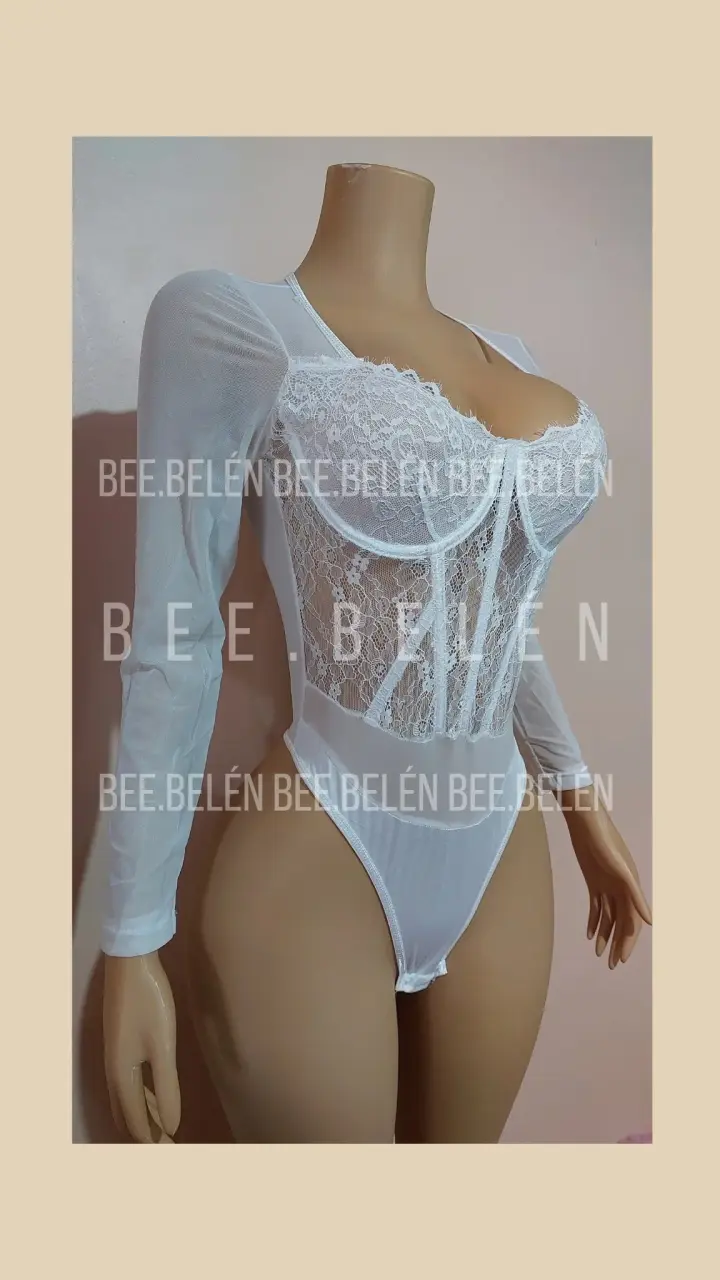 Body de encaje blanco - 2