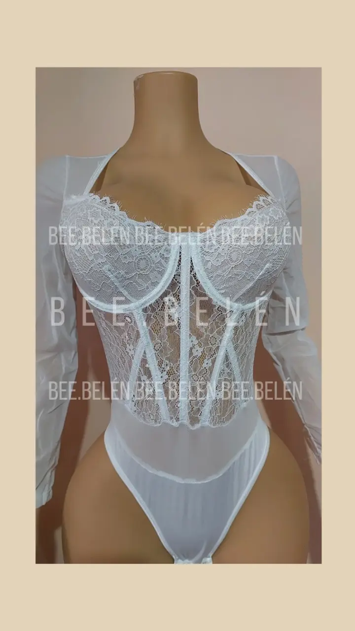 Body de encaje blanco - 4