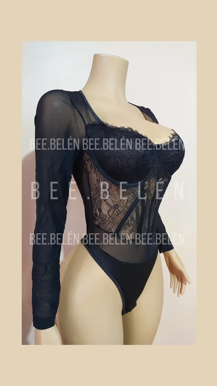 Body encaje negro elegante - 2