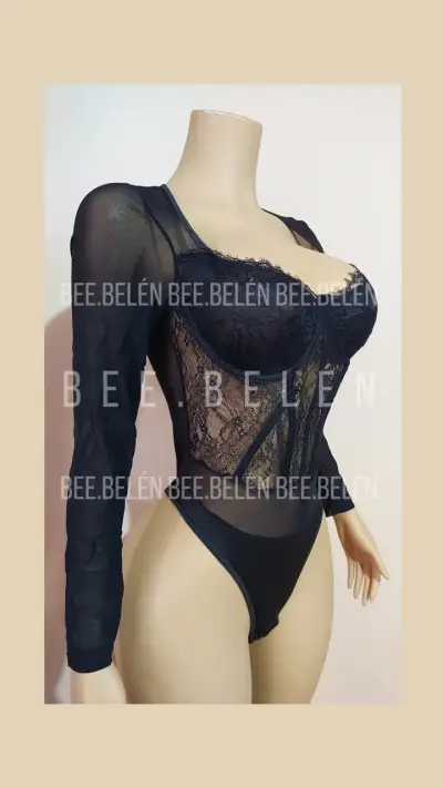 Body encaje negro elegante - miniatura 2