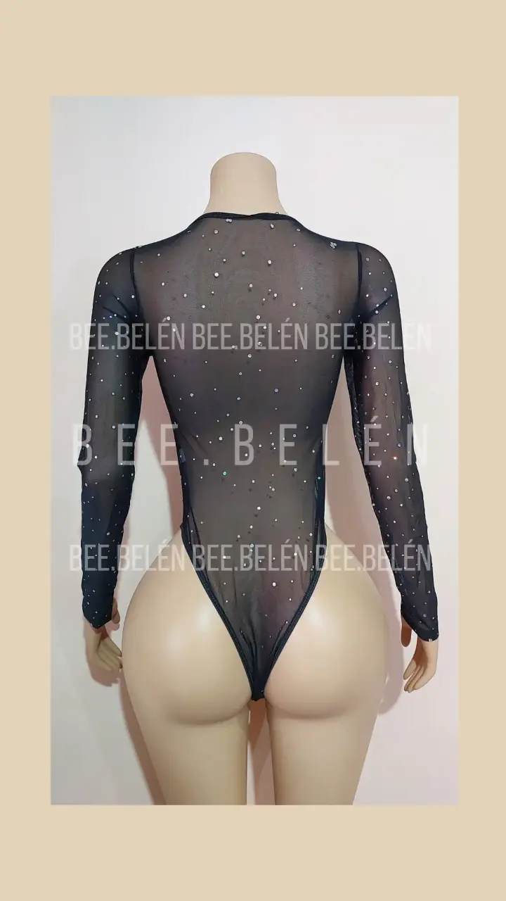 Body negro con brillos - 3
