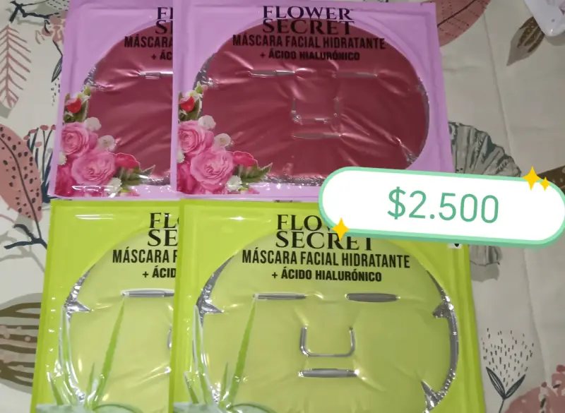 Mascarillas Faciales Flower Secret