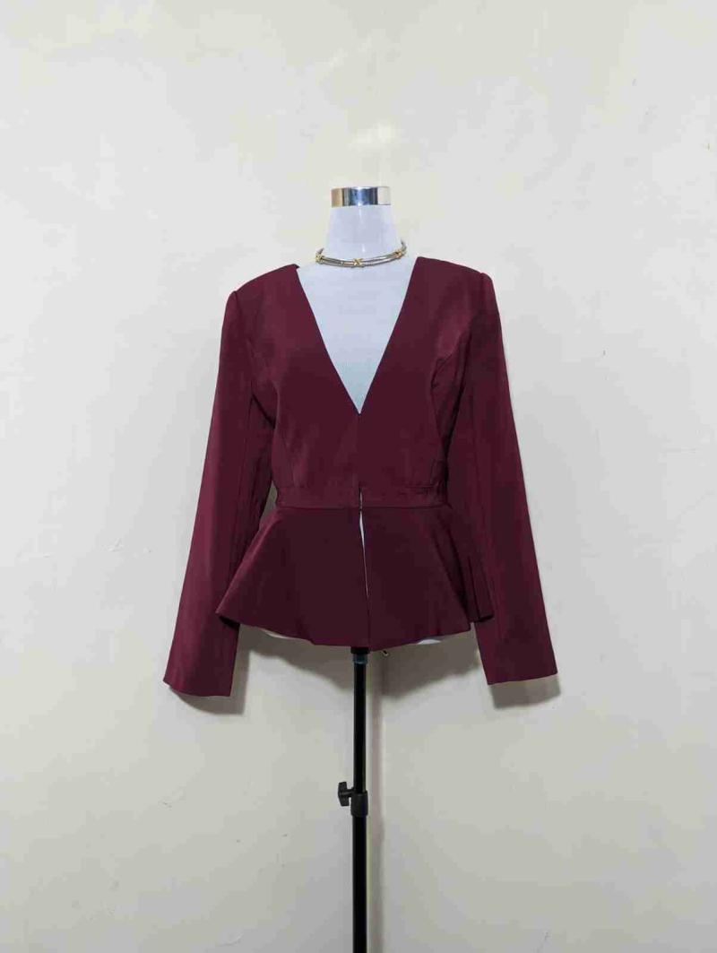 Blazer burdeos elegante - 1