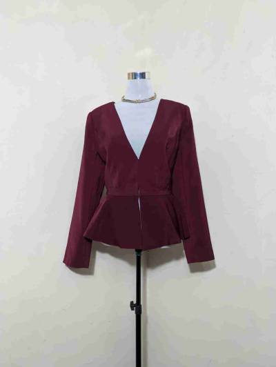 Blazer burdeos elegante - miniatura 1