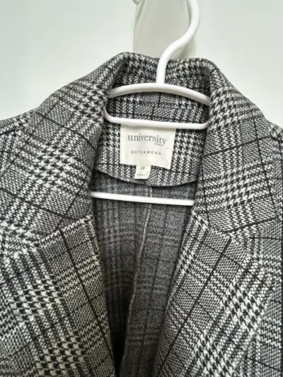 Abrigo gris de cuadros XS - miniatura 1