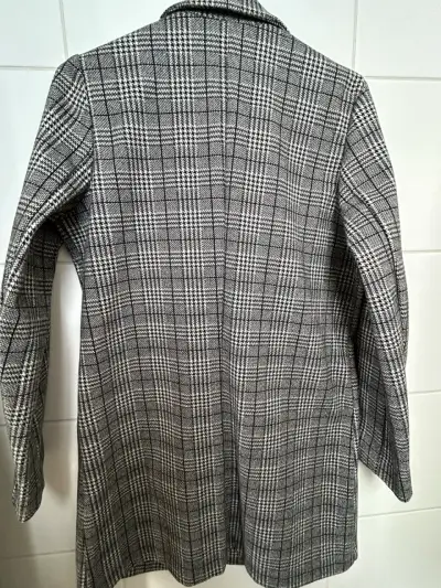 Abrigo gris de cuadros XS - miniatura 3