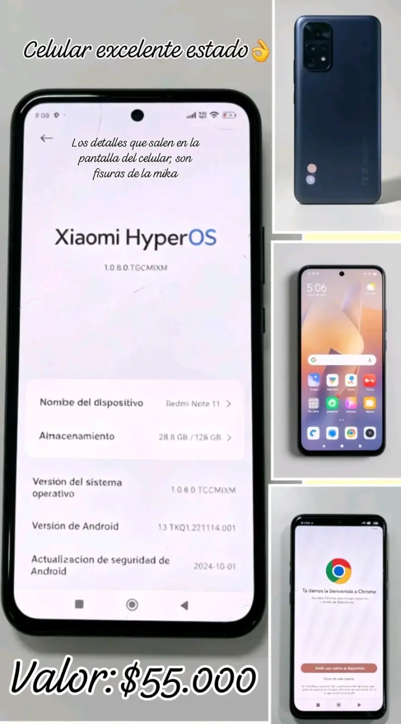 Xiaomi Redmi Note 11 en excelente estado